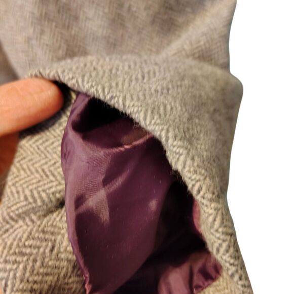 Relativity Vintage Wool Herringbone Peacoat Button Front Closure size XL womens - Picture 10 of 13